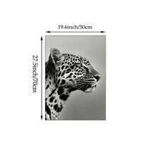 1/2pcs And Leopard Portrait Wall Art Picture Black And White Prints Canvas Paintings Animal Posters Minimalist, Contemporary Modernt Decor For Bedroom, Living Room, Or Office,Dorm Room Decor Gift For Him Unframed - Multicolor - View 9
