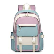 Unisex Large-Capacity Middle School And College Student Backpack, Multicolor Travel And Gift Backpack - Lake Blue - View 1