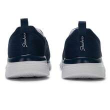 Skechers 女士休闲鞋，优雅女士套脚休闲鞋，舒适透气运动休闲鞋 100842-NVLV - 海軍藍色/薰衣草色 - 查看 3