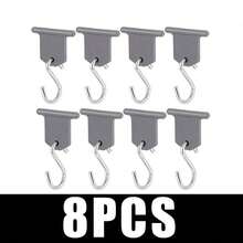 8 件装 S 形露营遮阳篷挂钩 RV 帐篷挂钩 带孔灯挂钩 适用于大篷车露营车配件