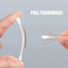 500PCS Disposable Cotton Swab Box With Double End Round Head For Makeup And Makeup Removal Daily Cleaning Pet Care Multi-Purpose,Random Box Packaging Style;