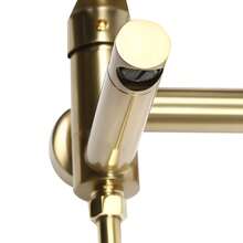 YUNRUX Grifo de bañera con termostato Grifo de bañera Conjunto de ducha Grifo mezclador - Dorado - Ver 8