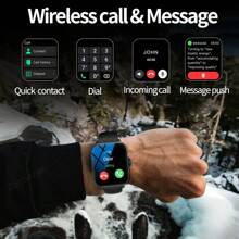 Sports Smart Watch, 1.83'' Full Touch Screen Display With Message, Answer Make Call Smartwatch, Sleep Monitoring, Sports Pedometer, Information Alerts, For Phone And Android , Smartbands Fitness Watch For Women Men Friend Gift, Birthday Gift