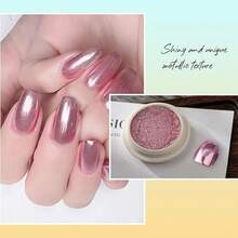 6 Colors  Nail Powder,  Powder With Pink,Silver,Gold Metal Mirror Effect, Holographic Nail Art Pigment Powder For DIY Gel Polish, Nail Art Decorations Y2K Holographic Sparkle, Aurora Nail Polish Powder, Fine Mirror  Powder 0.5g - 彩色 - 查看 5