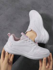 Fashion Versatile Casual Simple Comfortable Athletic Shoes - White - View 1