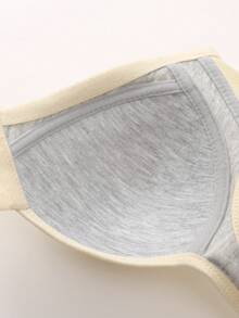 Solid Color Elegant Front Closure Women's Bra, Breathable Wireless Bra, Ladies Lingerie