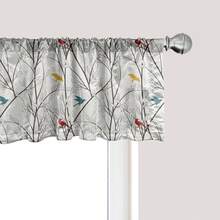 60"X18"1PC Or 28"X40"2PCS Delicate Flowers Pastel Lines With Rustic Back Print Modern, Window Treatments For Kitchen Room Decor, Camel Lavender Beige,2 PCS 28"(W) X 40"(H)+1 PC 60 X 18 Inchs - 芥末栗色 - 查看 2