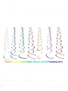 42/84 Pieces Hanging Swirls Whirls Party Decoration Streamers Decorations For Thanksgiving Day Birthday Baby Shower Graduation Wedding Celebration Tea Party