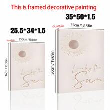 2 carteles de lienzo, Vive al sol, ama a la luna, estilo simple, decoración del hogar, decoración de pared, decoración de habitación, sala de estar, dormitorio, decoración, restaurante, regalo, sin marco, decoración del hogar, decoración de habitación moderna y estética, carteles para la habitación, arte de pared de lienzo, artículos de decoración de habitación