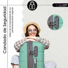 Kit Maletas Viaje Avión Carry on 2pz 10kilos Con Candado De Seguridad Ruedas 360 Set 20+20 Pulgadas Cabina - Multicolor - Ver 6