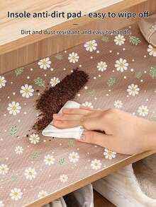 1 rolka Flower Shelf Liner do szafek kuchennych, nieprzylepna wyściółka szuflady, antypoślizgowa wyściółka do lodówki, wodoodporna podkładka EVA do lodówki, łatwe podkładki, prezenty na dzień matki