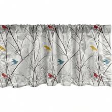 60"X18"1PC Or 28"X40"2PCS Delicate Flowers Pastel Lines With Rustic Back Print Modern, Window Treatments For Kitchen Room Decor, Camel Lavender Beige,2 PCS 28"(W) X 40"(H)+1 PC 60 X 18 Inchs - 芥末栗色 - 查看 3