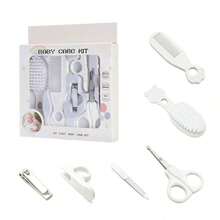 6 Stücke/Set Cartoon Neugeborenen Pflege Set mit Box, Neugeborenen Baby Nagel Haar Tägliche Pflege Kit Kleinkind Pflege Bürste Kamm und Maniküre Zuhause Set, inklusive Kamm und Bürste, Nagelknipser, Schere, Nagelfeile, Baby Maniküre Set, ideal als Babyparty Geschenk. - Verschiedenfarbig - Übersicht 12