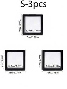 10pcs Transparent PE Film Jewelry Display Cases, Anti-Oxidation Jewelry Storage Boxes, Floating Frame Jewelry Organizers, Portable Jewelry Containers For Pendants, Necklaces, Bracelets, Rings, Coins, Earrings, Medals, Specimens, Bedroom, Living Room, Bathroom, Home Decor, Birthday, Easter, Mother's Day Gifts Summer Storage Organizer Gift Back To School