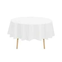 1pc Plain Color Disposable Plastic Tablecloth, Waterproof And Stain-Resistant, Table Decor, 213cm - White - View 5