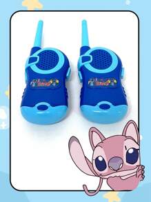 Disney 2PCS Disney Stitch Walkie-Talkie Toys, Walkie Talkie Wireless Radio Comunicator Outdoor Toy, Christmas Gift .Suitable For Indoor And Outdoor Multi-Player Interactive Games, Birthday Gift.