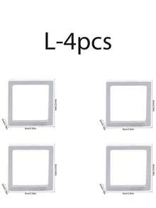 10pcs Transparent PE Film Jewelry Display Cases, Anti-Oxidation Jewelry Storage Boxes, Floating Frame Jewelry Organizers, Portable Jewelry Containers For Pendants, Necklaces, Bracelets, Rings, Coins, Earrings, Medals, Specimens, Bedroom, Living Room, Bathroom, Home Decor, Birthday, Easter, Mother's Day Gifts Summer Storage Organizer Gift Back To School