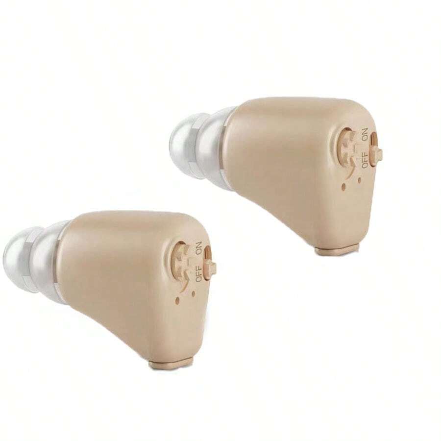 2PCS Amplificador de sonido para personas mayores Audífonos intraauriculares duraderos y de alta calidad para personas con discapacidad auditiva.