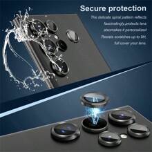 1 Set Metal Camera Protector Lens Tempered Glass Camera Case Compatible With Samsung Galaxy S25Ultra S25Plus S25+ S24 Plus S24+ S24Ultra S23 Plus S23+ S23Ultra S22Ultra A15 A55 A35 A25 A05 A05S M14 M54 M55 Z Flip4 Z Fold5 Z Fold6 Z Flip3 /IPhone15ProMax IPhone15 14 13 12 11Pro Lens Ring Gift For Birthday, Family, Friends Alloy Metal With Tempered Glass Full Cover, Lens Protector, Phone Accessories