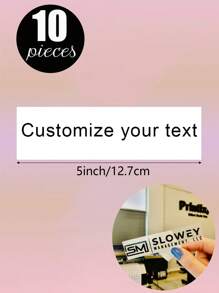 100 Sheets/20 Sheets/1 Sheet Custom Name Or Text Multi Specification Long 5in/4in/3in Multi Specification Color Bright Tear Off Film UV Transfer Sticker, Waterproof And Scratch Resistant Transparent Cooling Label Sticker, Can Customize Name, Text, Blessing Message To Give To Your Favorite Person, Multi-Functional, Adjustable, Exquisite, Adorable, Modern, Colorful, Cute, Comfortable, Stylish, Custom, Office, Tea Room, School, Home, Home Refresh, Back To Customized Stickers, Warm Ambience