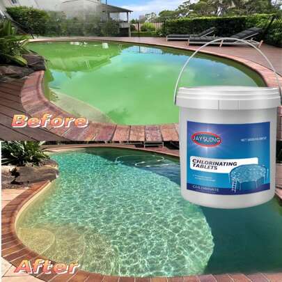 300g Multi-Funcional Solúveis Limpeza de Piscinas Comprimidos, Melhora a Qualidade da Água