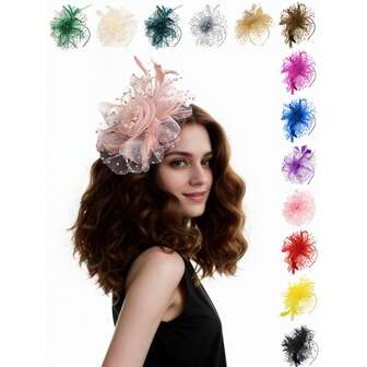 Fascinators Hat Headband - Fascinators Headpiece Fascinators Hat For Women Girls Veil Mesh Headband Tea Party Hat,Hair Accessories,Derby Hat Mini Hat Tiny Hat Mini Cap