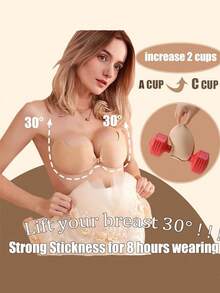 Adhesive Bra Pad, Silicone Invisible Push Up Bra, Strapless Sticky Bra For Women