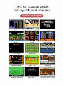 SN Classic Retro 500-In-1 Handheld Game Console (G5 Gray) - TV Connectable, Rechargeable Battery, Compact & Lightweight Portable Gaming Device - xám+Chơi đơn - Xem 3