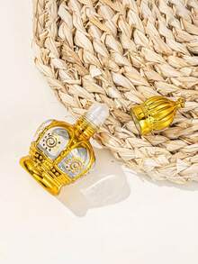 2 szt. 10 ml złote okrągłe szklane butelki z kulkami, przenośne, wielokrotnego napełniania olejki eteryczne i perfumy, tylko do mycia ręcznego, bezzapachowe, okrągły kształt