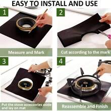 2pcs Reusable Gas Stove Burner Covers - Quick Clean, Stovetop Protector, Easy Cooking & Cleaning, Stove Top Protector (Random Color)