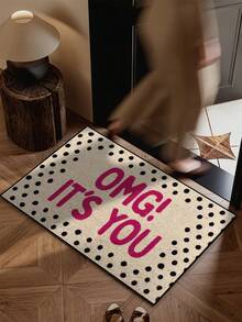 1 szt. Interesujący nadrukowany wzór wycieraczki, biały prosty styl krótki pluszowy szybkoschnący antypoślizgowy zmywalny dywanik wejściowy, odpowiedni do kuchni, łazienki, jadalni, korytarza, imprezy, spotkań, Nowego Roku, wszystkich pór roku wystrój pokoju wystrój domu wystrój łazienki wystrój sypialni dekoracja pokoju rzeczy wystrój salonu wystrój biura wystrój domu wystrój domu salon dywanik łazienkowy wystrój pokoju estetyczne dywany - Biały - Zobacz 8