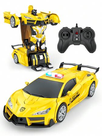 适合 4-7 岁男孩的遥控车，1:43 比例迷你遥控车，适合 3-5 岁儿童，汽车玩具卡车圣诞节生日礼物，适合 3 4 5 6 7 岁男孩（黄色）