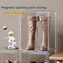 High-End Transparent Shoe Box For Home Entrance, Dust-Proof Tall Boot Storage Box, Acrylic Shoe Cabinet Display Case - Clear - View 6