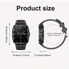 1,96 Zoll Smartwatch für Männer für den Outdoor-Bereich, geeignet als Fitness-Uhr für Smartphones, extra lange Akkulaufzeit, kabellose Anrufe, über 100 Sportmodi/langanhaltend Akku/Musiksteuerung/Nachrichtenbenachrichtigung/Geschenk