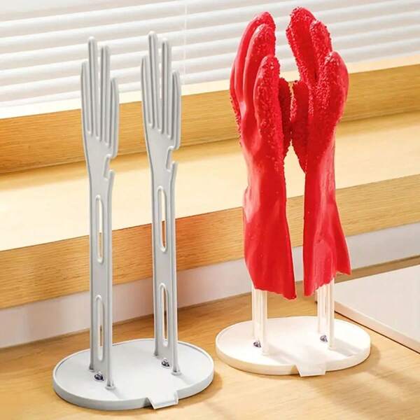 1pc Kitchen Rubber Glove Drying Rack, Glove Holder, Towel Rack For Kitchen And Bathroom