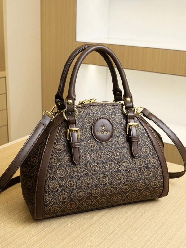 Bedruckter Retro Shopper, Damen Lässig Schultertasche mit großer Kapazität, modische Pendler-Handtasche, brandneues 2025 vielseitiges Design
