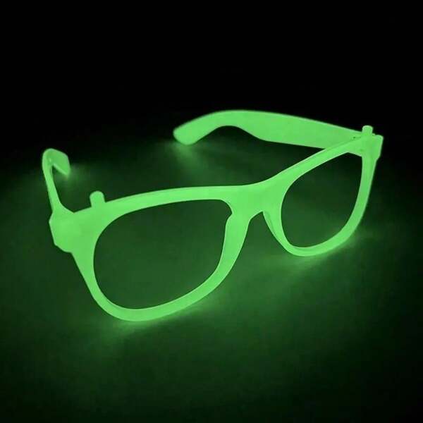 10pcs/Set Theme Glow In The Dark Glasses - Free Glowing Glasses, Plastic Luminous Glasses, Neon Color Changing Frames, Party Favors | Party Glasses | Glow Glasses, Suitable For Bars, KTVs, Balls And Photography Props, Plastic Material, No Battery Required, Glow Party Supplies