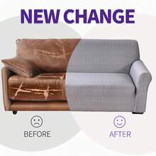 弹力印花沙发套 - 可机洗，适合客厅、卧室、办公室装饰，四季皆宜 - 彩色 - 查看 2