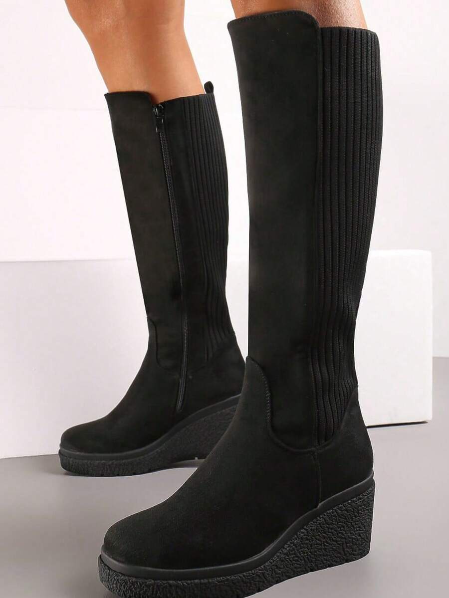 2025 Four Seasons Women's Knee-High Boots Back To School Season Date - Black - View 1