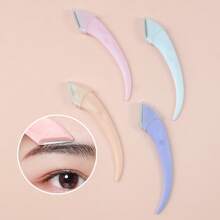 6pcs Stainless Steel Eyebrow Clip Tweezers Set, Includes 2pcs Crescent Eyebrow Razors, Makeup Tool Grooming For Women