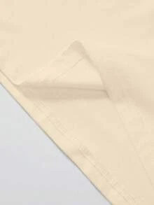Áo phông họa tiết "Queen Of Hearts" dành cho nữ - Polyester màu mơ thường ngày, tay ngắn, cổ tròn, có thiết kế hình lá bài Cocktail sống động, phù hợp với mọi mùa - Màu be - Xem 6