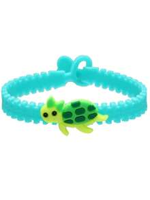 6pcs/3pcs Random Ocean World Animal Design Kids Cute Cartoon PVC Adjustable Bracelet - Multicolor - View 9