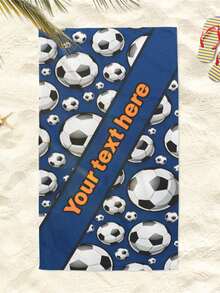 This Football-Themed Beach Towel Uses Digital Printing, Supports Personalized Text Customization, With Reinforced Edging Stitching, And Single-Sided Printing That Won't Fade. Suitable For Summer Sports Fans' Outdoor Gatherings, Beach Activities, Camping Mats Or Commemorative Gifts, Perfectly Showcasing Football Passion And Exclusive Personalized.