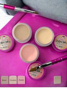 Acrylic Powder Make Cover 1 Ounce PORCELANA Fantasy Nails For Application Of Sculptural And Acrylic Nails Professional Use - Light Beige - View 3