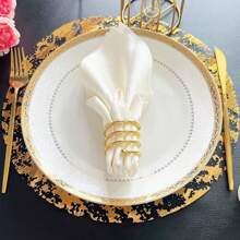 Disposable Gold Foil Placemats, Suitable For Various Party Decorations