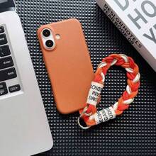 Phone Lanyard Cute Coloful Knitted Gold Wire Lanyard Phone Strap Keycord Hanging Trousers Accessories Stylish Anti-Loss Keychain Wrist Rope