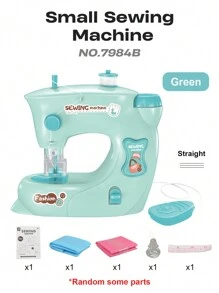 Set giocattolo di macchina da cucire elettrica per bambini, fai da te per cucire vestiti, piccoli elettrodomestici, gioco di ruolo sartoriale per ragazze, regalo per la festa dei bambini, interazione genitore-figlio