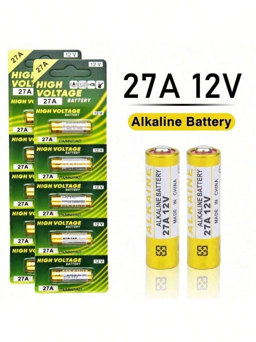 27A Alkaline Batterie 5/10/15 Stück, lange Batterielebensdauer, 12V stabile Spannung, geeignet für Blitzlichtführung, Türklingel, Kronleuchter, Elektrofahrzeuge, Rollladensteuerung, Fernbedienung, kabellose Türklingel, Diebstahlschutzvorrichtung, vielseitig einsetzbar - 27A - Übersicht 1