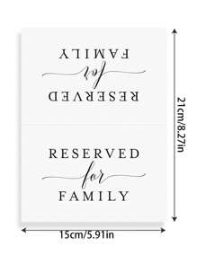 10 Stücke Reservierungskarten für Familien bei Hochzeiten, Tischkartensets für Verlobungs- und Empfangsfeiern, reservierte Tischschilder für Hochzeiten, Partys, Restaurants als Geschenkidee, Hochzeitsdekoration, Heimdekoration, Raumdekoration, Partybevorzugungen, Braut Geburtstag, Abschlussfeier Dekorationen, Partydekorationen, Junggesellinnenabschied