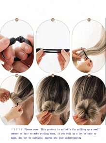 2 Stück/Set DIY Haarbun Maker Silikon Haar Twist Donut, geeignet für Doppelbun Haarstyling, Haarbun Maker Set, Magic Haar Twist Donut, einfache und stilvolle Bun & Pferdeschwanz Kreation, DIY Haarstyling Accessoires, einfaches Design für Frauen, Haarband, Haaraccessoires, Haargummis, Haargummibänder